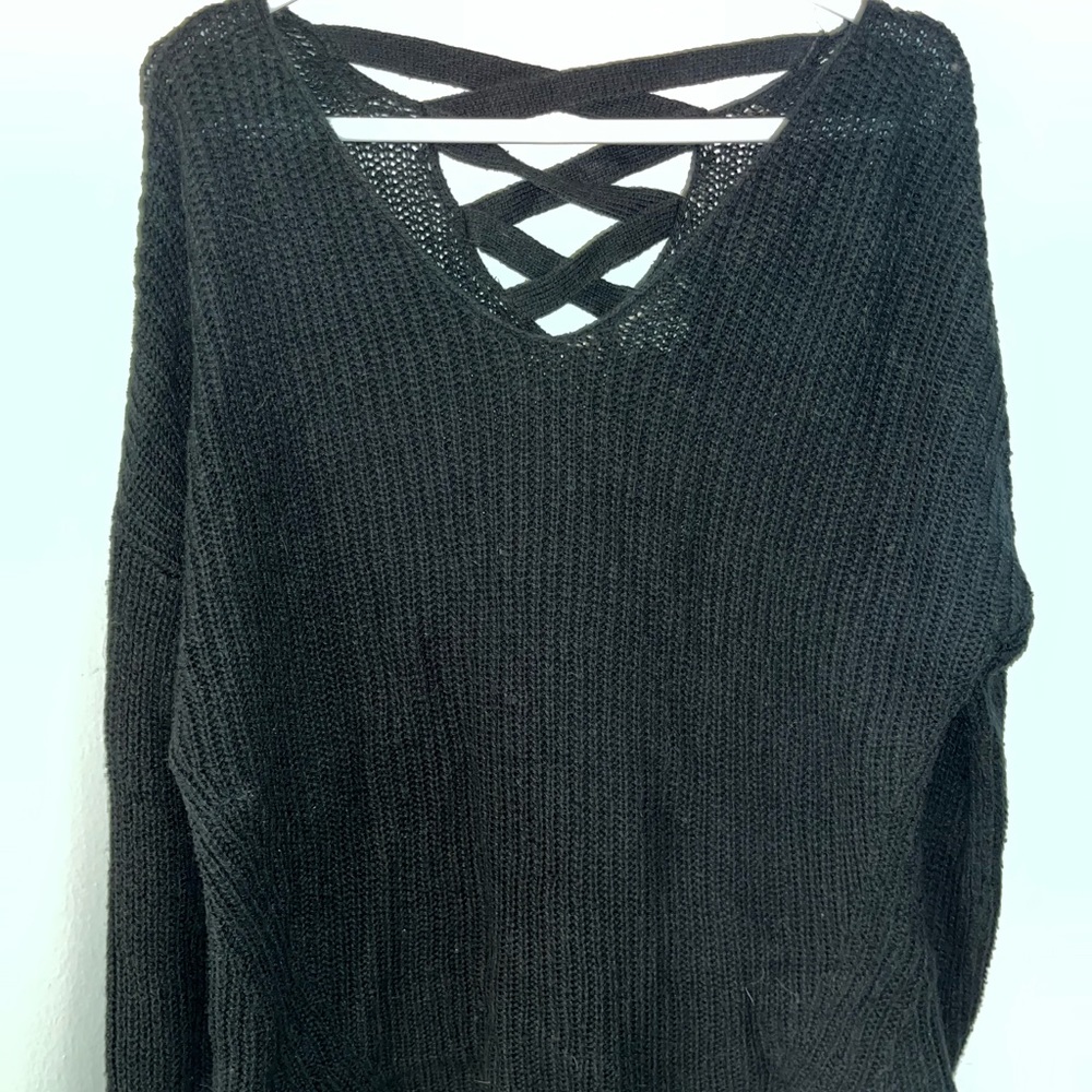 Cross-back Sweater